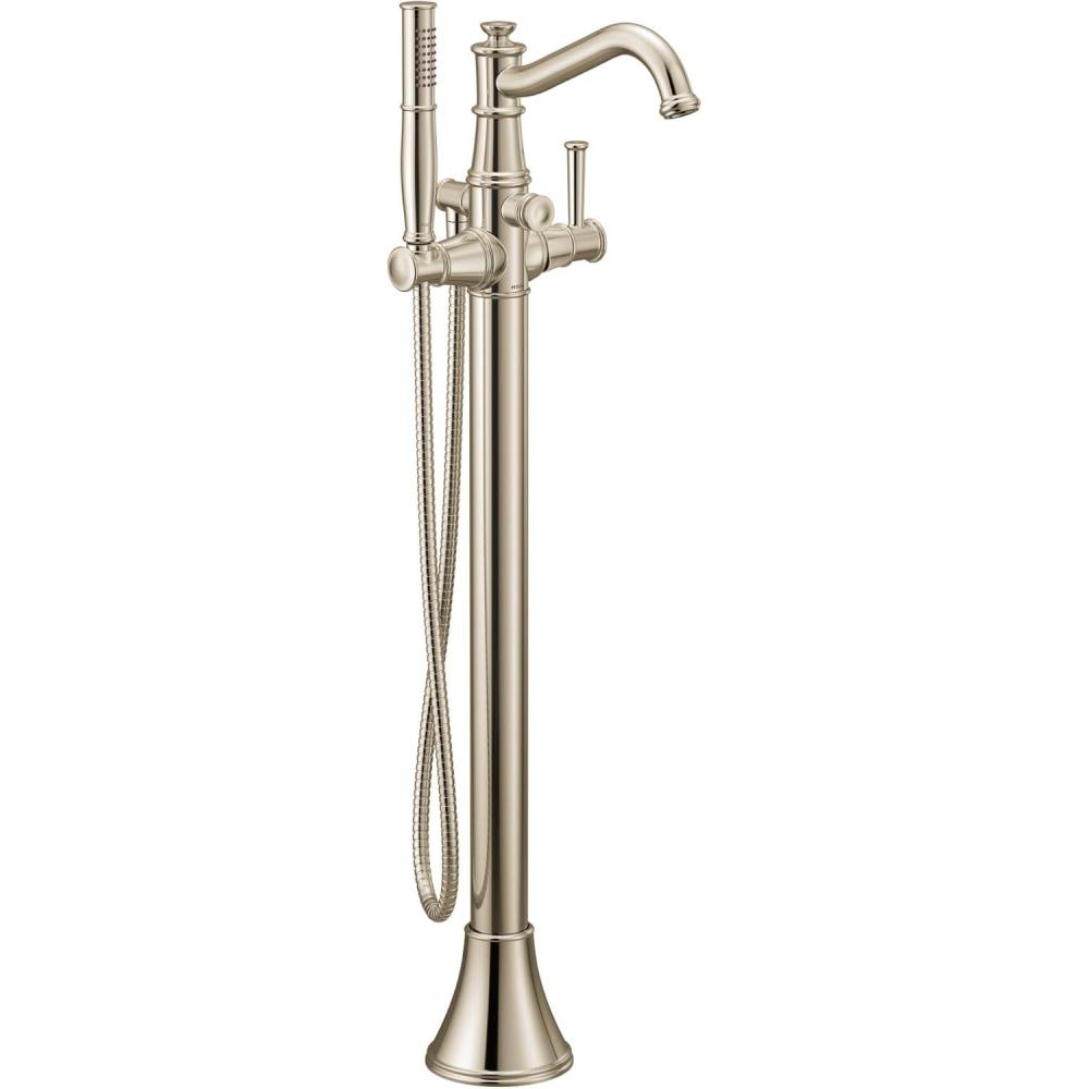 image:imageMoen 9025ORB Belfield OneHandle Freestanding Floor Mount Tub Filler with Handshower Oil Rubbed BronzePolished Nickel