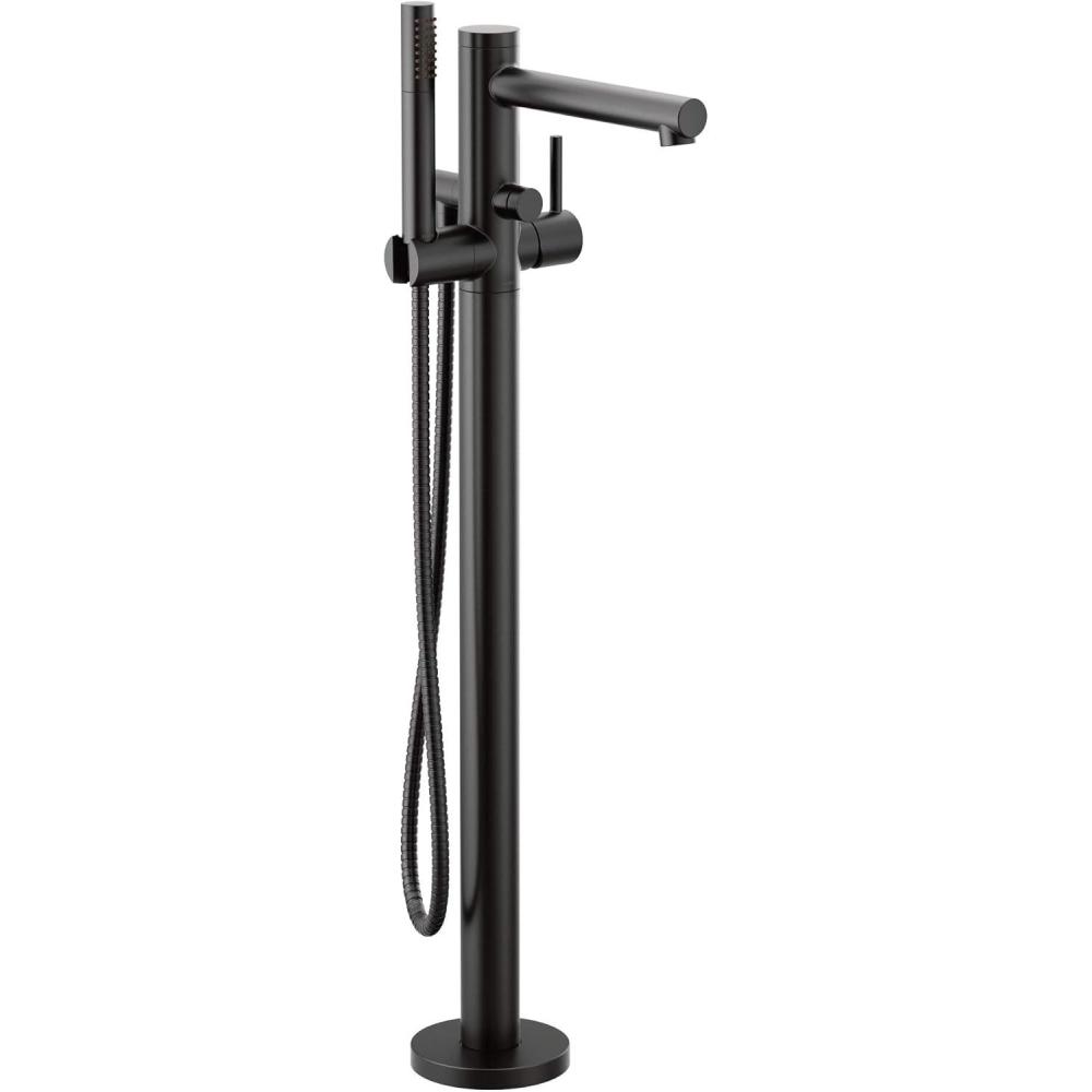 image:imageMoen Align Brushed Gold OneHandle Freestanding Floor Mount Tub Filler Freestanding Tub Faucet with Handshower 395BGMatte Black
