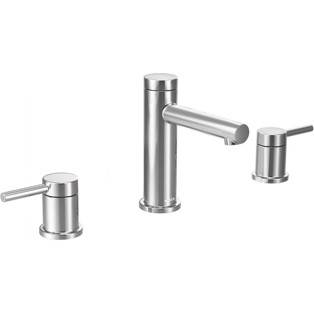 image:imageMoen Align Brushed Gold TwoHandle ThreeHole Modern Widespread Bathroom Faucet Trim Kit Valve Required T6193BGChrome