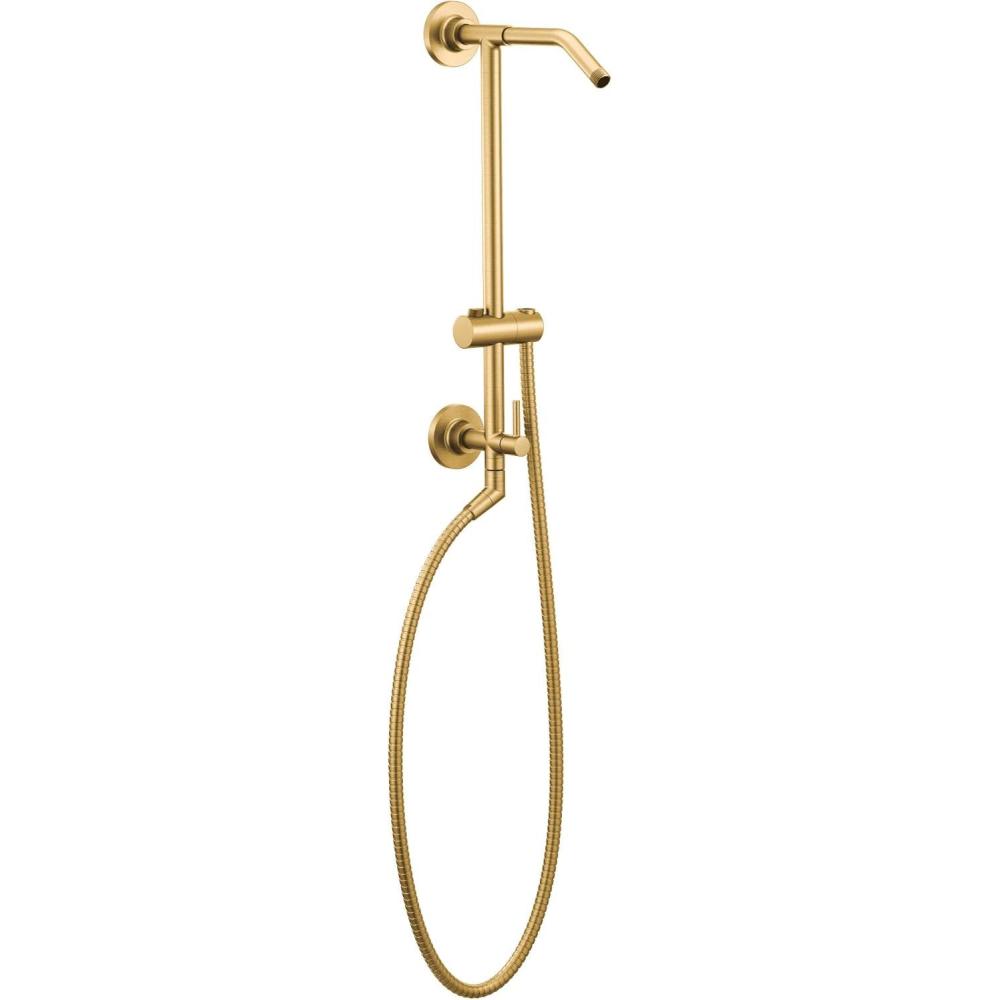 image:imageMoen Annex Brushed Nickel Shower Slidebar and Shower Hose System Trim Valve Required TS3661NHBNBrushed Gold