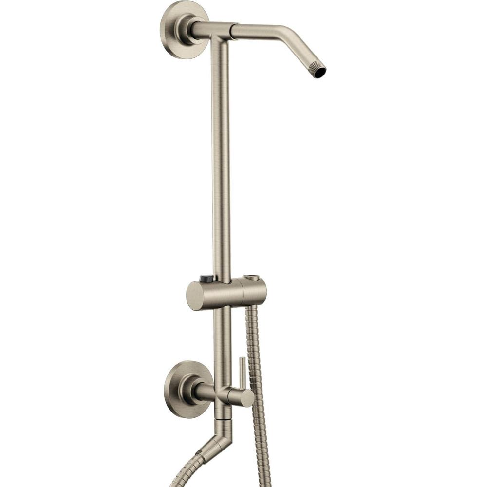 image:imageMoen Annex Brushed Nickel Shower Slidebar and Shower Hose System Trim Valve Required TS3661NHBNBrushed Nickel