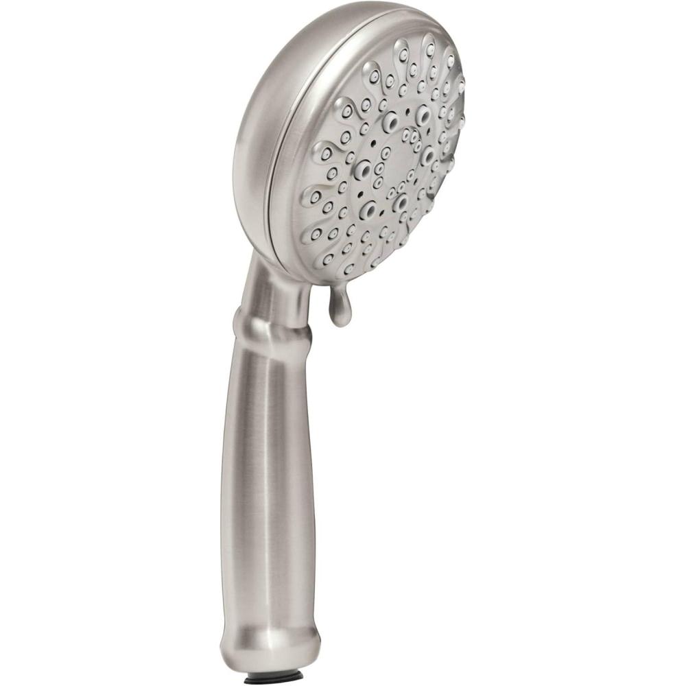 image:imageMoen Banbury Mediterranean Bronze 5Spray Hand Shower with Hose and Bracket 4Inch Diameter Showerhead 23046BRBSpot Resist Brushed Nickel
