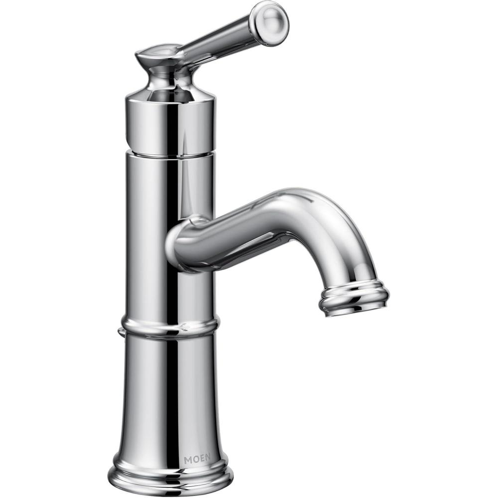 image:imageMoen Belfield Chrome OneHandle Bathroom Sink Faucet with Drain Assembly and Optional Deckplate 6402Chrome