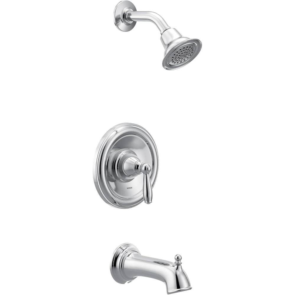 image:imageMoen Brantford Chrome PosiTemp Pressure Balancing Tub and Shower Trim Kit without Valve T62153