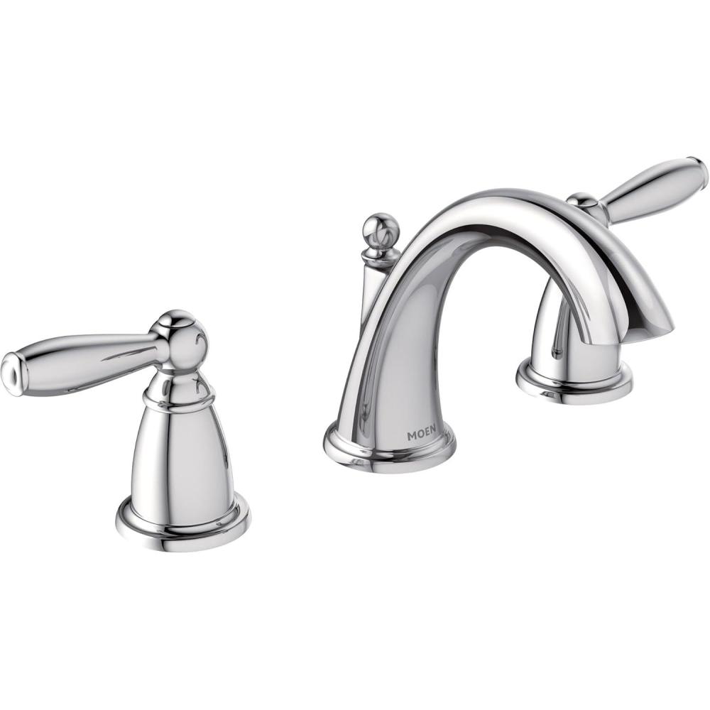 image:imageMoen Brantford OilRubbed Bronze TwoHandle Widespread Bathroom Faucet Trim Kit Bathroom Faucets for Sink 3hole Deck Mounted Setup Valve Required T6620ORBChrome
