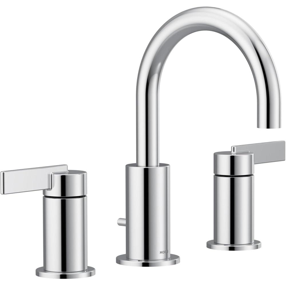 image:imageMoen Brushed Gold Cia Widespread 2Handle HighArc Bathroom Faucet for 3Hole Bath Sink Valve Required T6222BGChrome