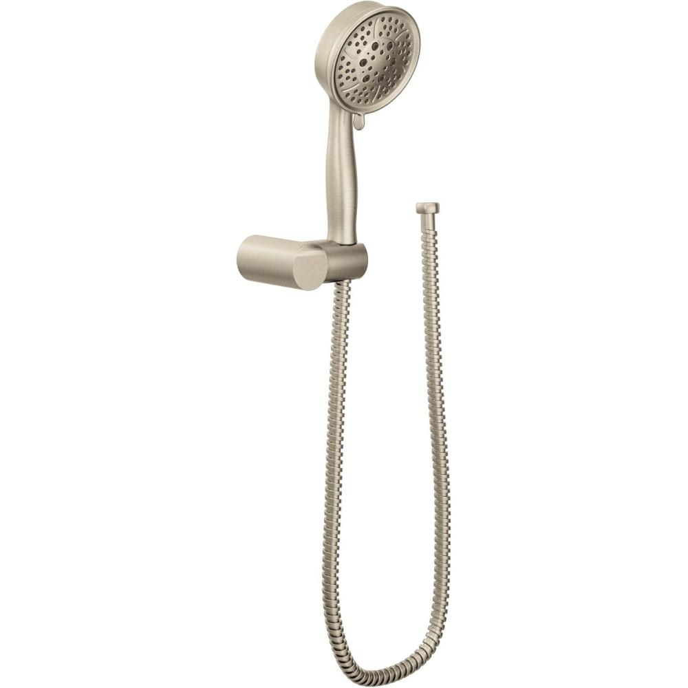 image:imageMoen Brushed Nickel Four Function EcoPerformance Handheld Shower with Wall Bracket and 69Inch Hose 3636EPBNBrushed Nickel