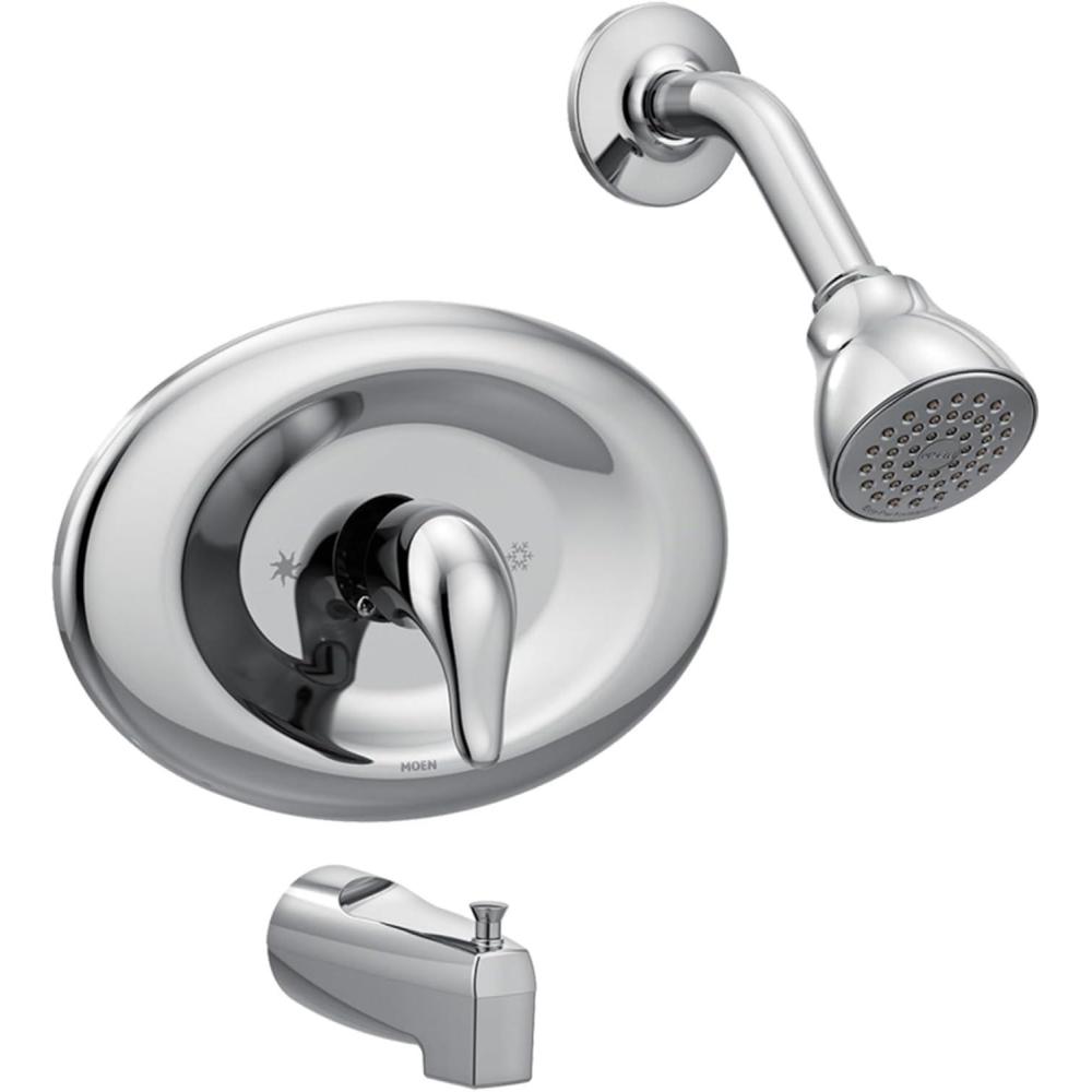 image:imageMoen Chateau Chrome Single Handle PosiTemp EcoPerformance Shower Faucet Set Valve Included L2369EP