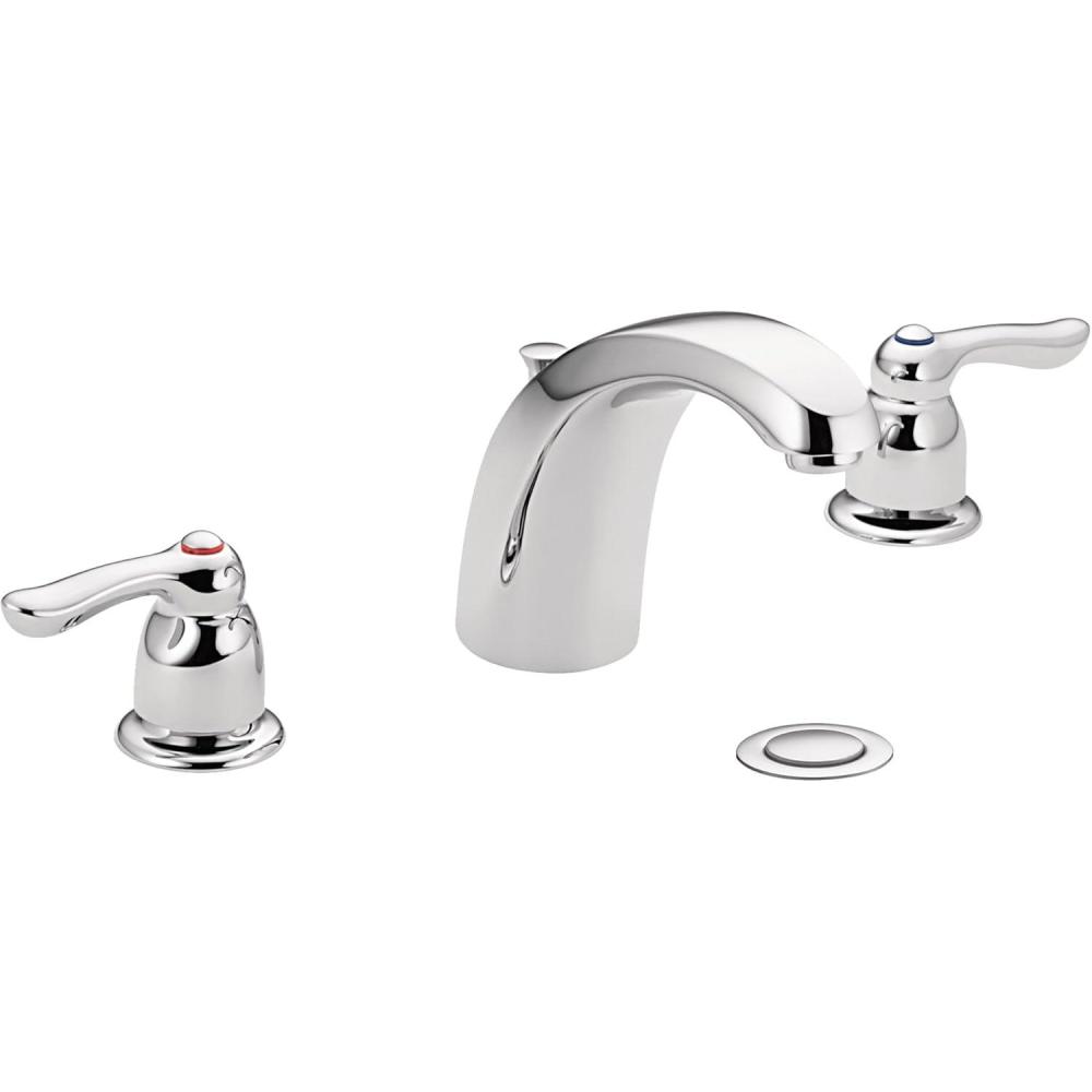 image:imageMoen Chateau Chrome TwoHandle Low Arc Centerset Bathroom Faucet 4945