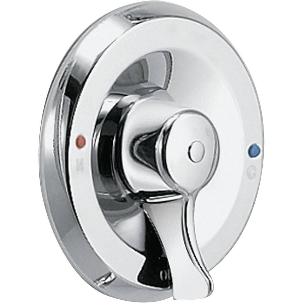 image:imageMoen Chateu Chrome TubShower Trim Set Features an Escutcheon and Shower Handle for Easy Water Temperature Adjustment PosiTemp Valve Required T187