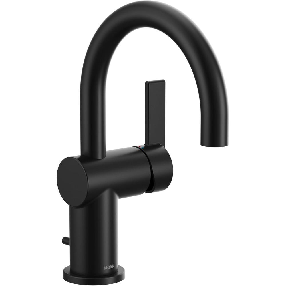 image:imageMoen Cia Matte Black Motionsense Wave Touchless Single Handle Bathroom Sink Faucet 6221EWBLMatte Black