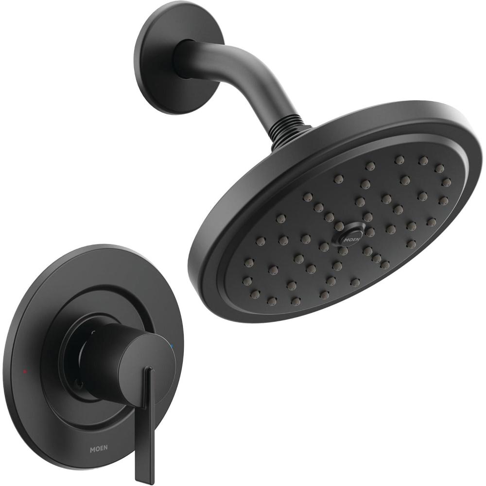 image:imageMoen Cia T2262EPBL PosiTemp Rain Shower 1Handle with EcoPerformance Shower Only Faucet Trim Kit Valve RequiredMatte Black