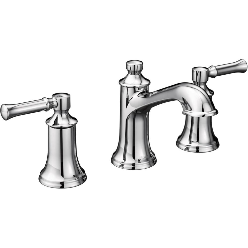 image:imageMoen Dartmoor OilRubbed Bronze TwoHandle High Arc Widespread Bathroom Sink Faucet for 3Hole Setups with Valve Included TV6805ORBChrome