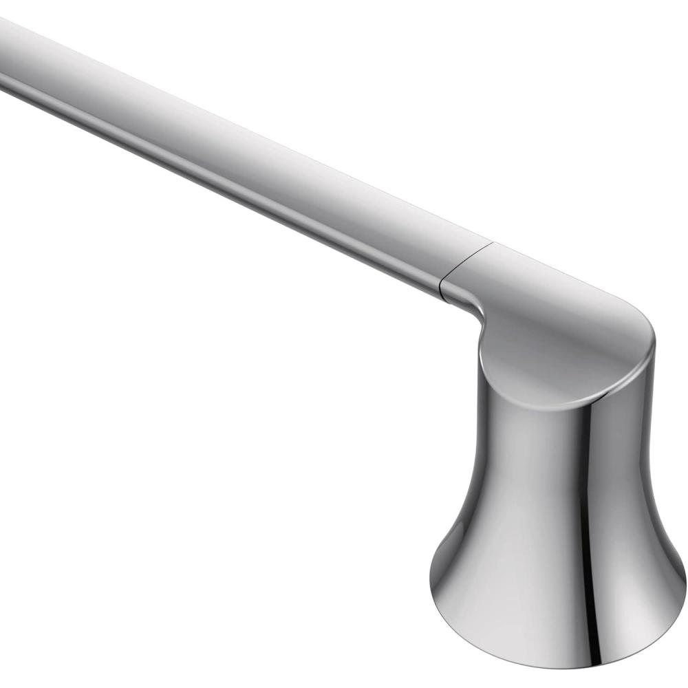 image:imageMoen Doux Matte Black 24Inch Single Towel Bar YB0224BLChrome