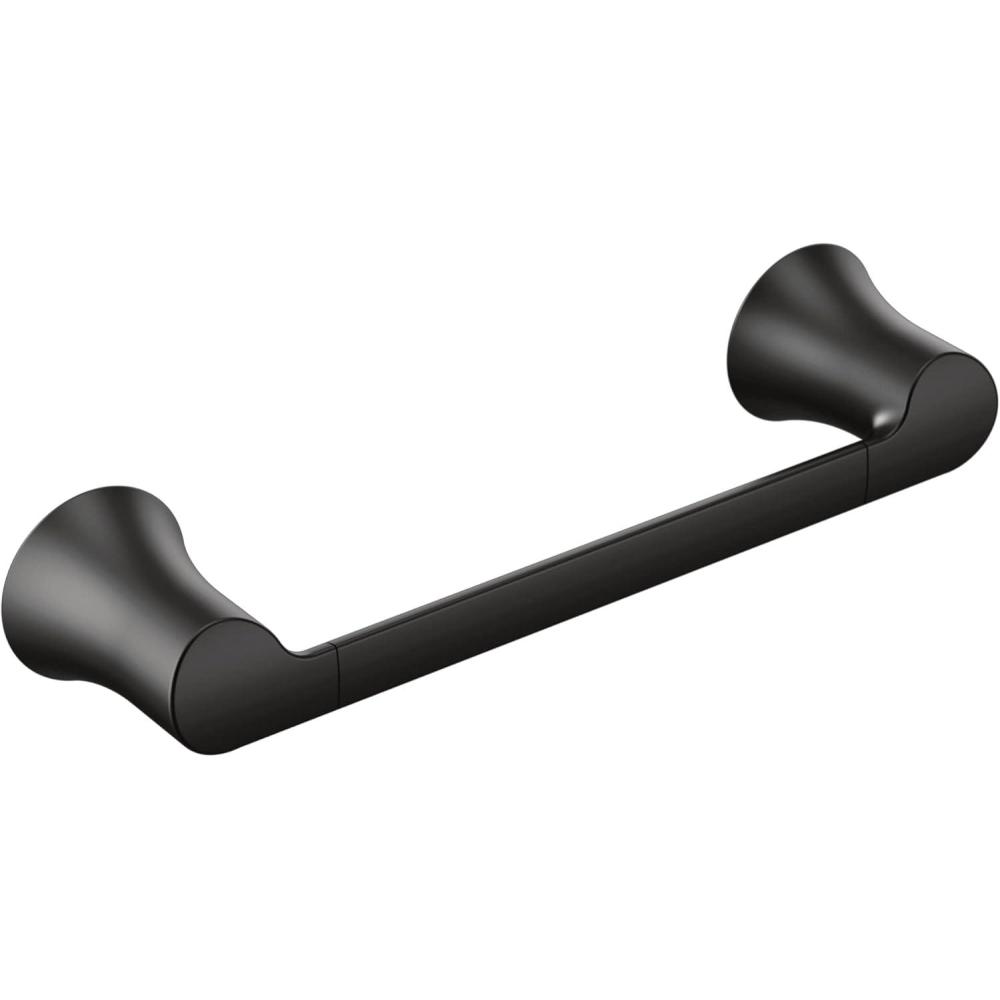 image:imageMoen Doux Matte Black Bathroom Towel Hand Towel Bar YB0286BL
