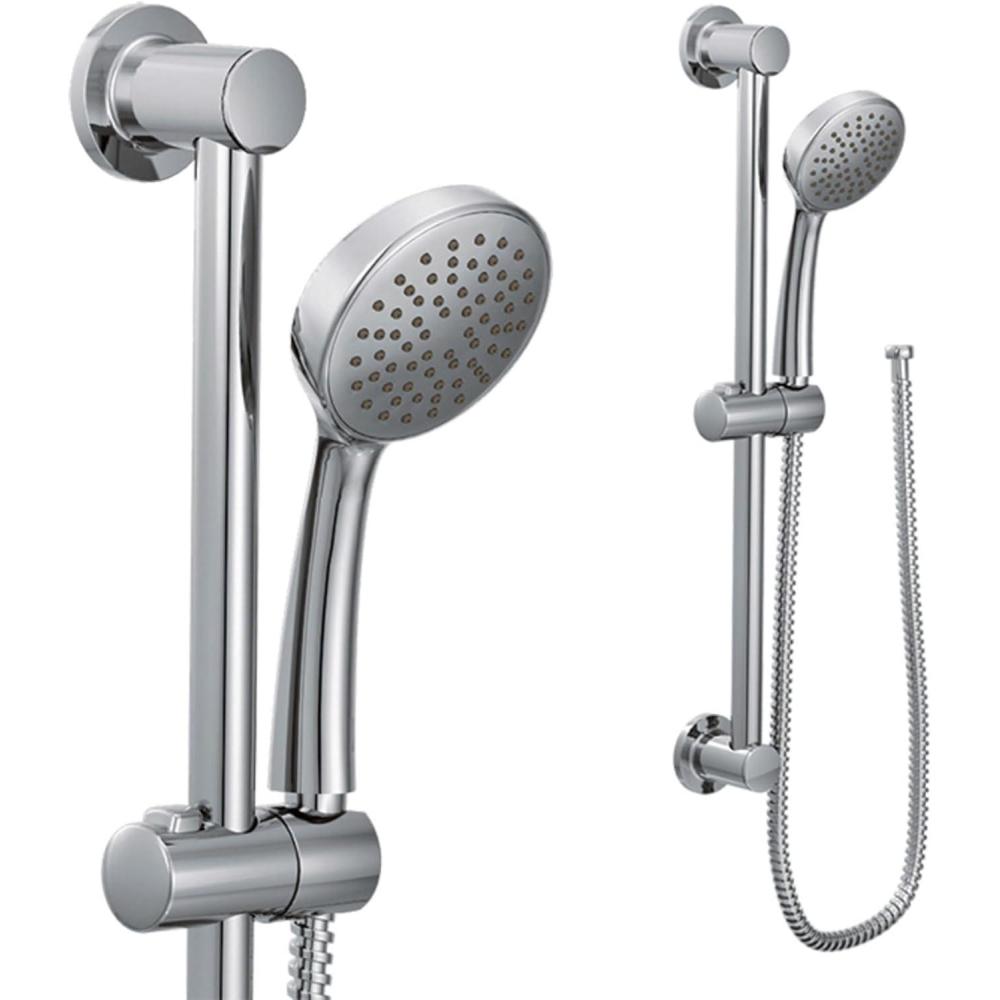 image:imageMoen Eco Performance Single Function Handheld Showerhead 24 Inch Slide Bar Brushed Gold Finish 3868EPBGChrome