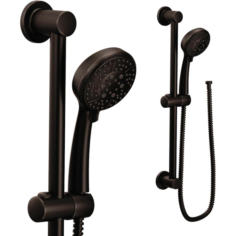 image:imageMoen EcoPerformance OilRubbed Bronze 4Spray Pattern Detachable Handheld Showerhead with 69InchLong Hose with 30Inch Slide Bar 3669EPORBOil Rubbed Bronze