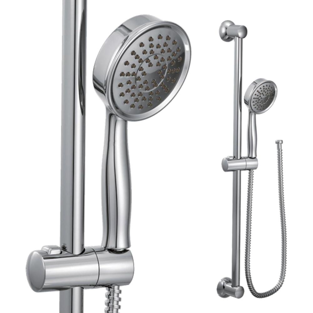 image:imageMoen EcoPerformance OilRubbed Bronze Detachable Handheld Showerhead with 69InchLong Hose Featuring 24Inch Slide Bar 3668EPORBChrome
