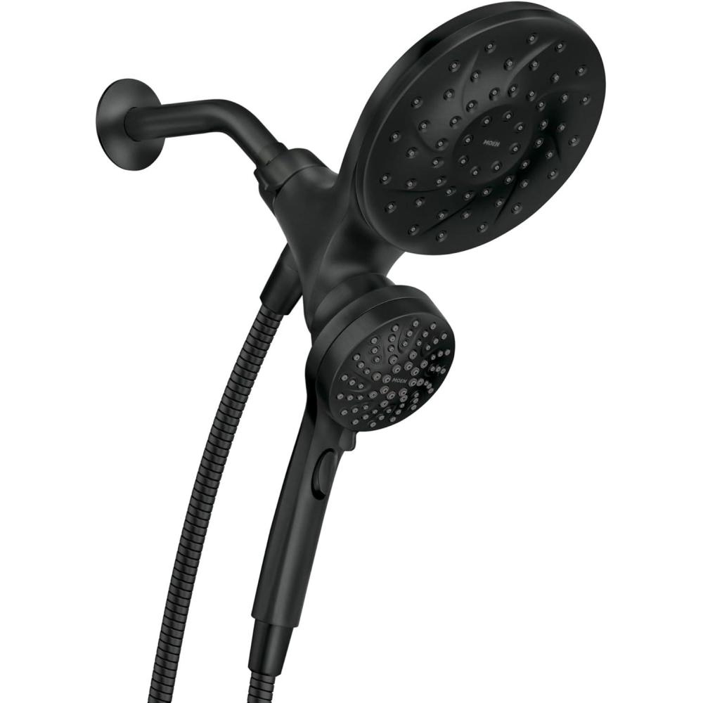 image:imageMoen Engage Chrome Magnetix 2in1 Combo Rain Showerhead with Detachable Handheld Shower Spray Featuring Magnetic Docking System 26009Matte Black