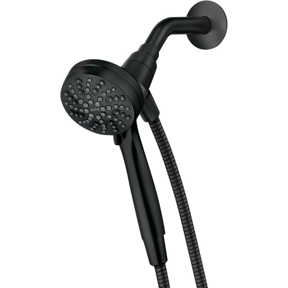 image:imageMoen Engage Magnetix Spot Resist Brushed Nickel 35Inch SixFunction Detachable Handheld Showerhead with Magnetic Docking System 26100SRNMatte Black