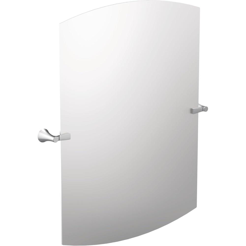 image:imageMoen Flara Chrome Modern Square 28 W x 3775 H Tilting Wall Mount Bathroom Mirror YB0392CHChrome