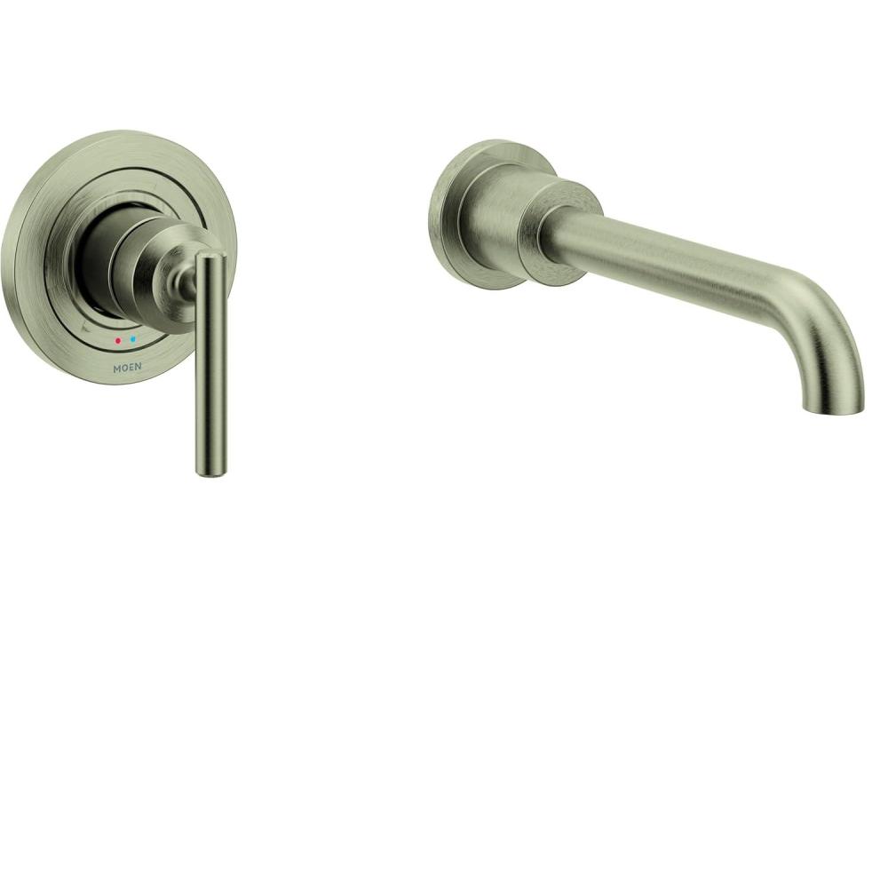 image:imageMoen Gibson Single Handle Wall Mount Tub Filler High Flow Tub Faucet with 10 Spout Reach Chrome WT961Brushed Nickel