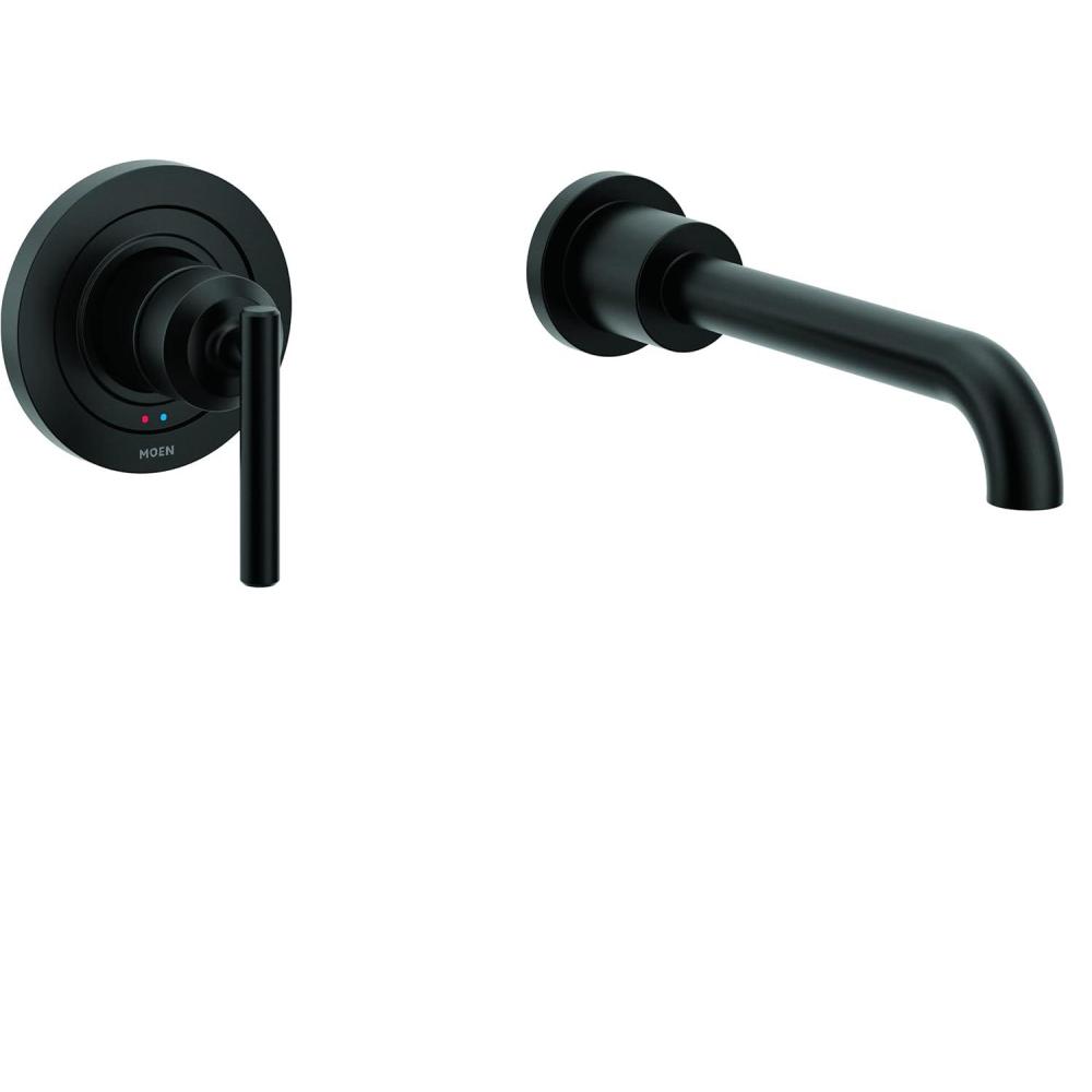 image:imageMoen Gibson Single Handle Wall Mount Tub Filler High Flow Tub Faucet with 10 Spout Reach Chrome WT961Matte Black
