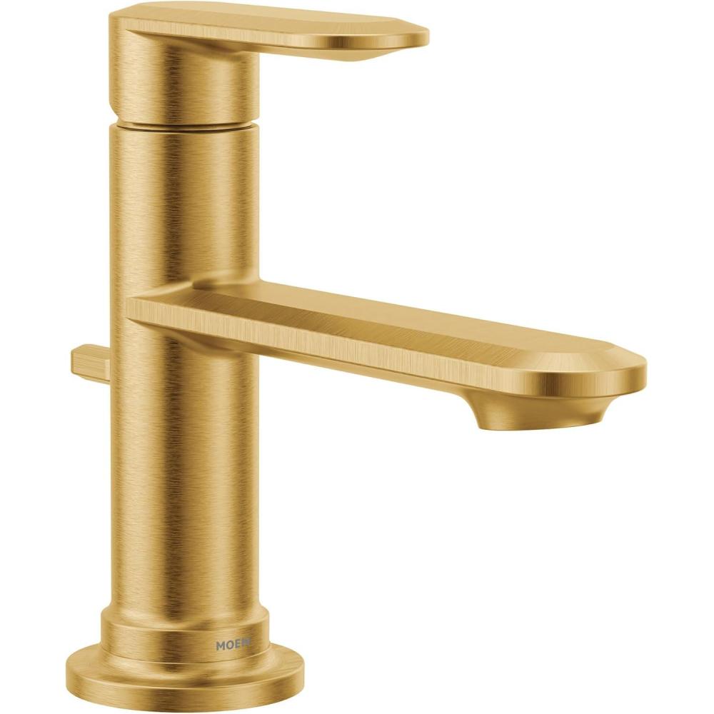 image:imageMoen Greenfield Brushed Gold Single Handle Bathroom Sink Faucet with Optional Deckplate 6504BG