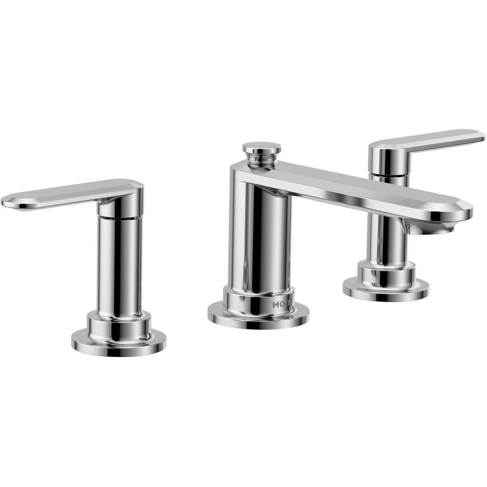 image:imageMoen Greenfield Chrome TwoHandle Widespread Bathroom Sink Faucet TV6507