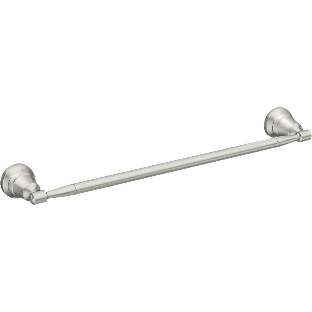 image:imageMoen Halle Brushed Nickel Moen MY0318BN Halle 18inch Single Towel Bar MY0318BN18 Towel Bar