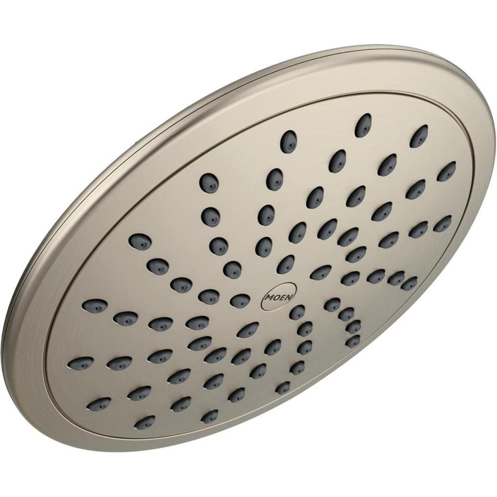 image:imageMoen Matte Black 8Inch Wide Fixed Rainshower Rain Showerhead for Tub and Shower 6345BLBrushed Nickel