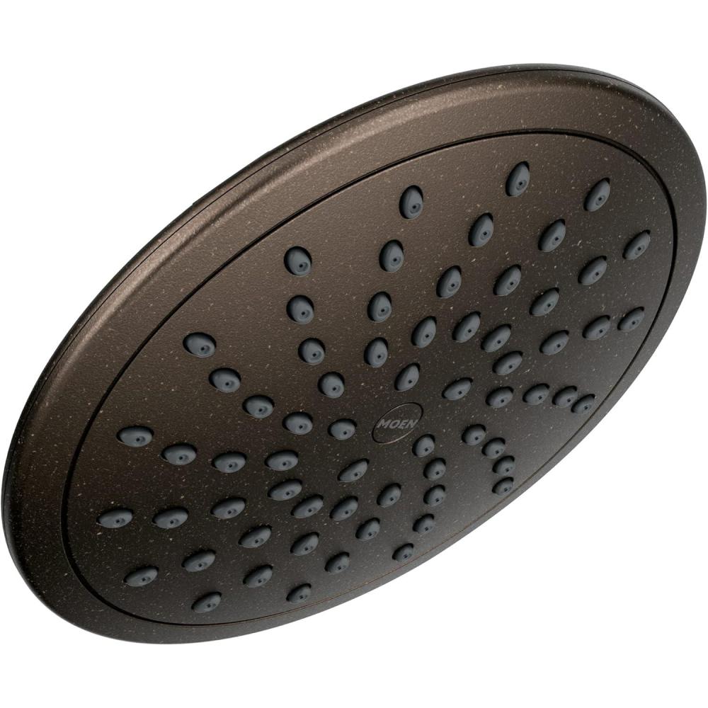 image:imageMoen Matte Black 8Inch Wide Fixed Rainshower Rain Showerhead for Tub and Shower 6345BLOil Rubbed Bronze