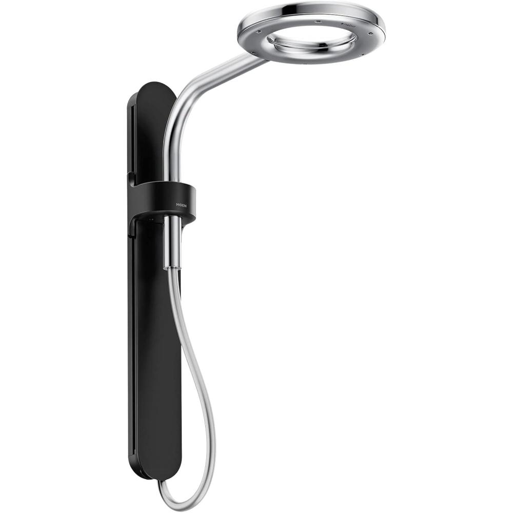 image:imageMoen N214R0SRN Spa Shower Rainshower Spot Resist Brushed NickelMatte BlackChrome