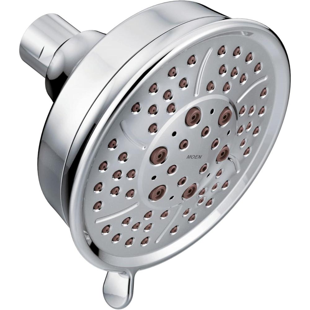 image:imageMoen Oil Rubbed Bronze Four Function 438Inch Diameter Wallmount Showerhead 3638ORBChrome