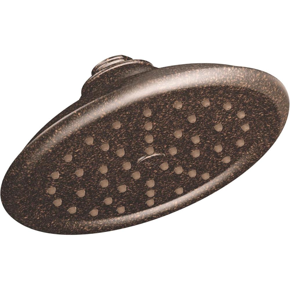 image:imageMoen S6310WR ExactTemp 7 Single Function Rainshower Showerhead with Immersion Technology at 25 GPM Flow Rate Wrought IronOil Rubbed Bronze