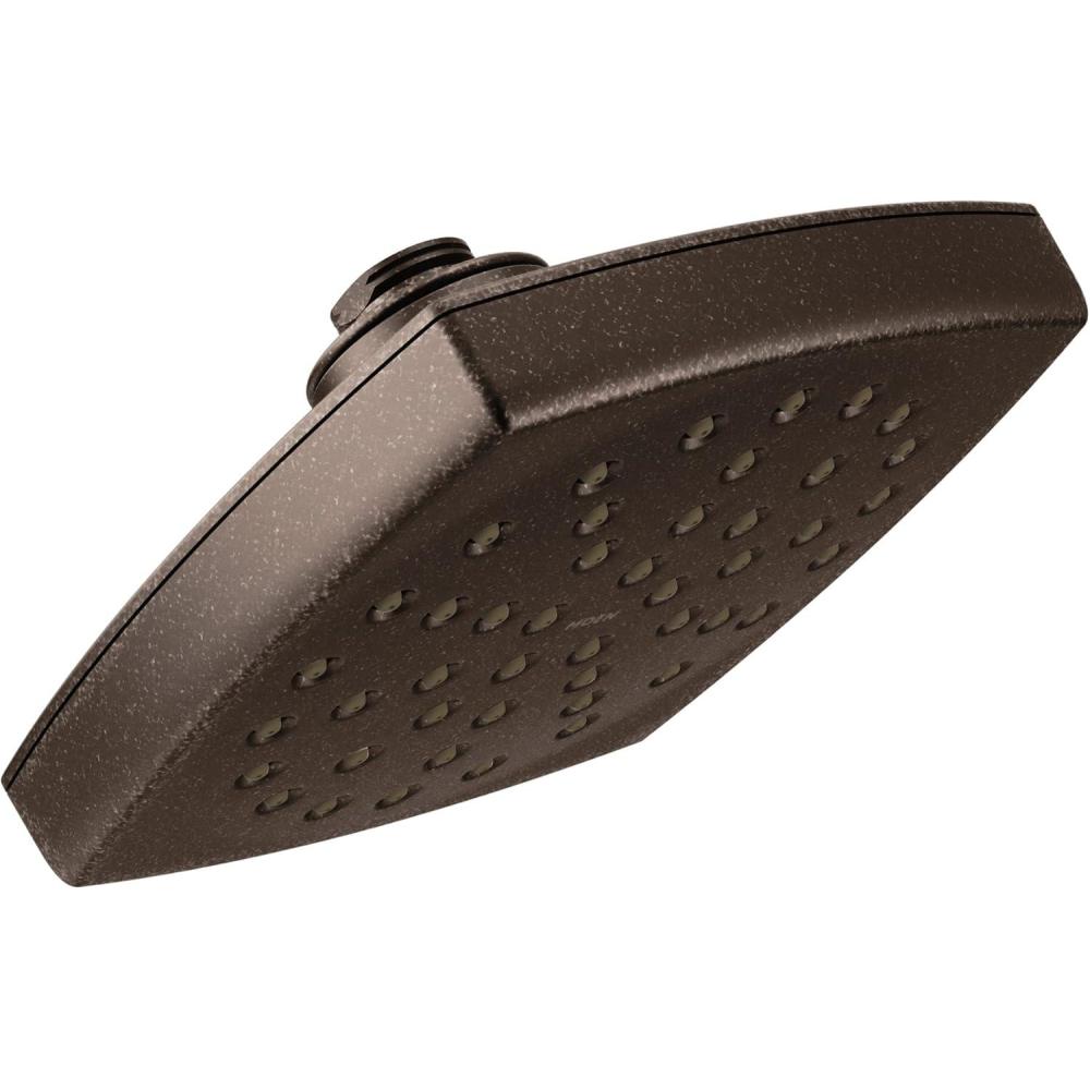 image:imageMoen S6365BL Voss 6 SingleFunction Rainshower Showerhead with Immersion Technology Matte BlackOil Rubbed Bronze