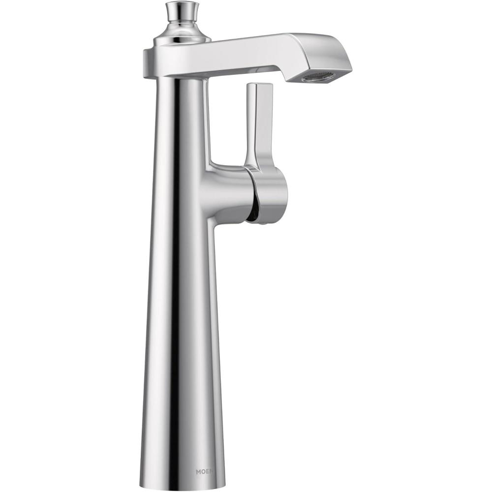 image:imageMoen S6982BN Flara OneHandle Single Hole Vessel Sink Bathroom Faucet Brushed NickelChrome