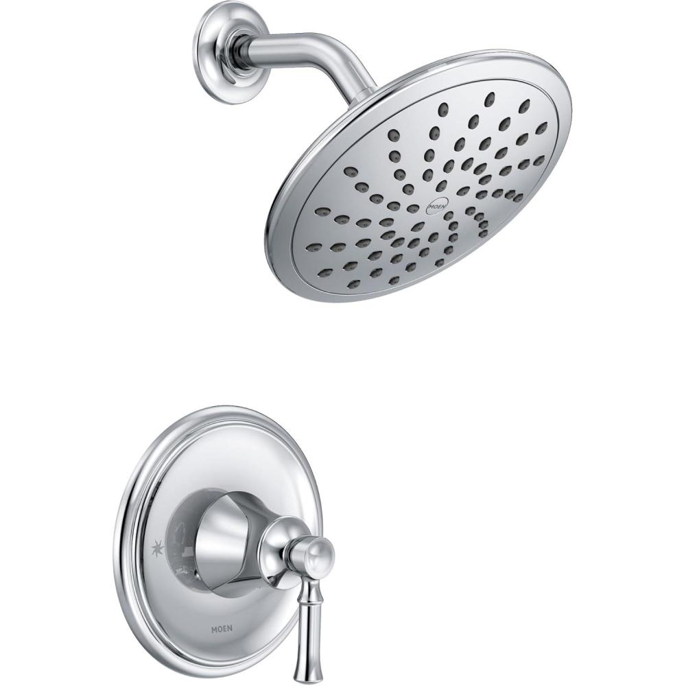 image:imageMoen T2282EP Dartmoor Shower Only System with Rainshower Showerhead without Valve chrome