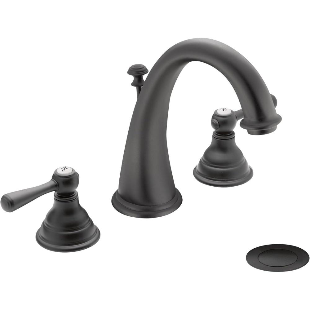 image:imageMoen T6125WR Kingsley TwoHandle High Arc Bathroom Faucet Valve Required Wrought Iron