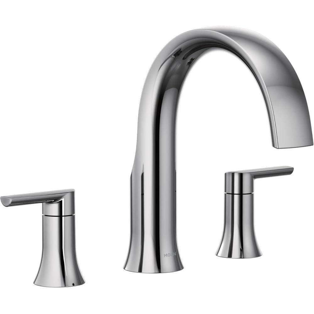 image:imageMoen TS983BN Doux TwoHandle Roman Tub Faucet Valve Required Brushed NickelChrome