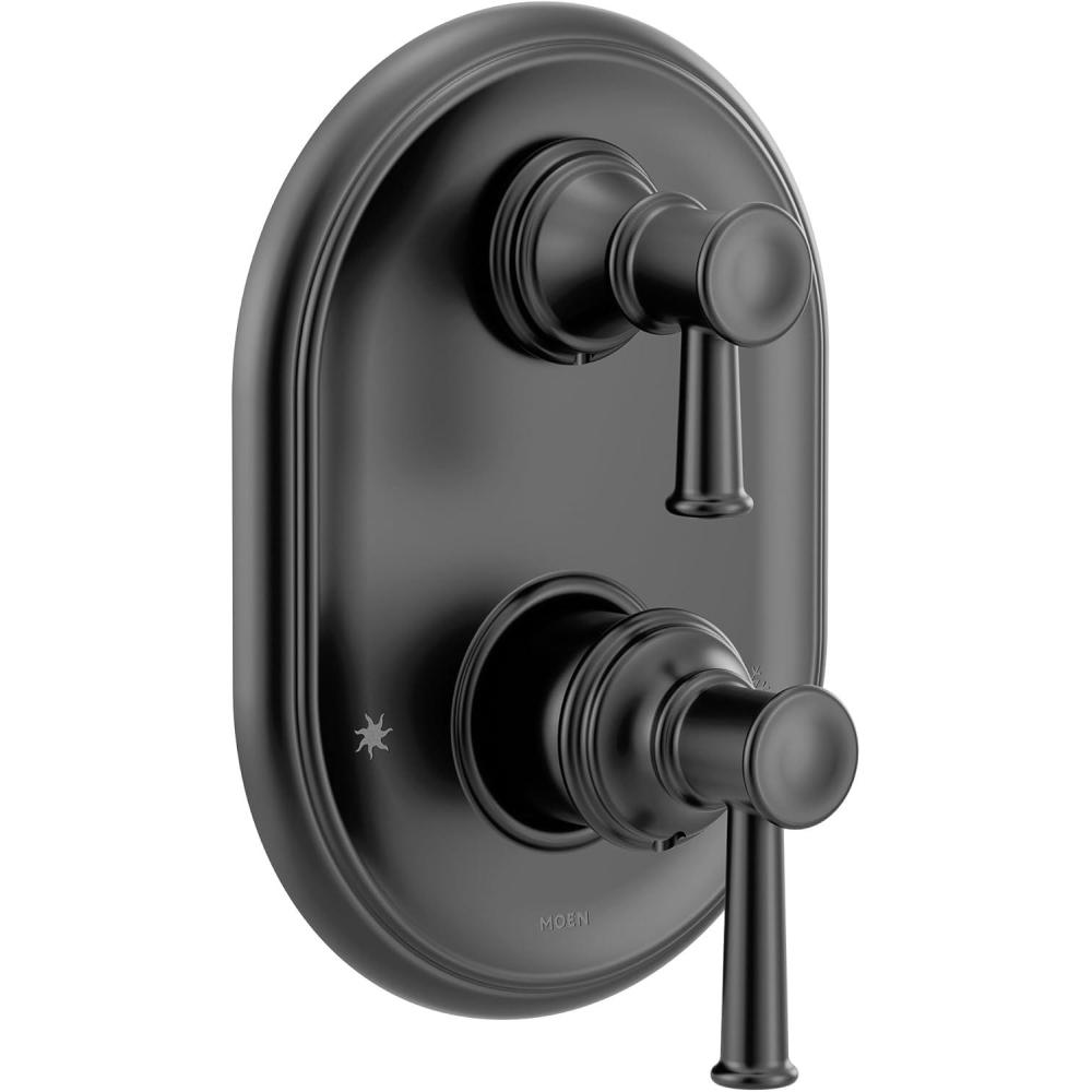 image:imageMoen UT3322BLBelfield MCORE 3Series 2Handle Shower Trim with Integrated Transfer Valve Valve RequiredMatte Black
