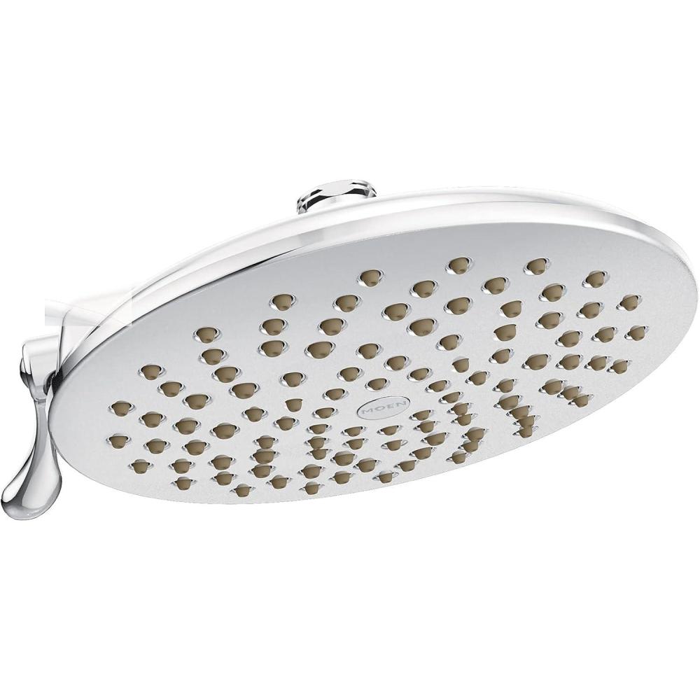 image:imageMoen Velocity Chrome TwoFunction Rainshower 8Inch Shower Head with Immersion Technology for a HighPressure Rinse S6320Chrome