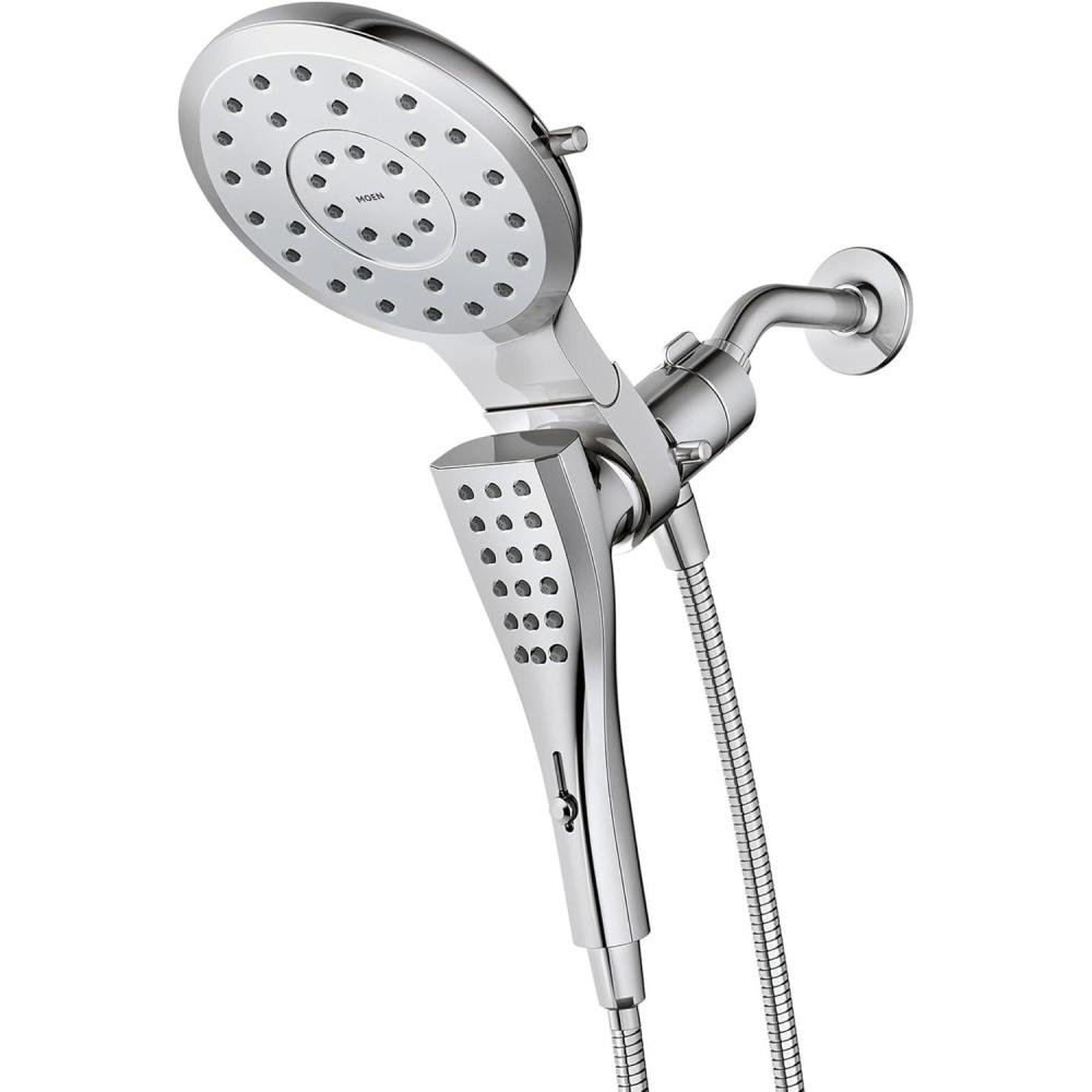 image:imageMoen Verso Brushed Nickel EightFunction 7 Wide Spray Shower Head and Detachable Handshower Combo with 72 Hose 220C3BNChrome