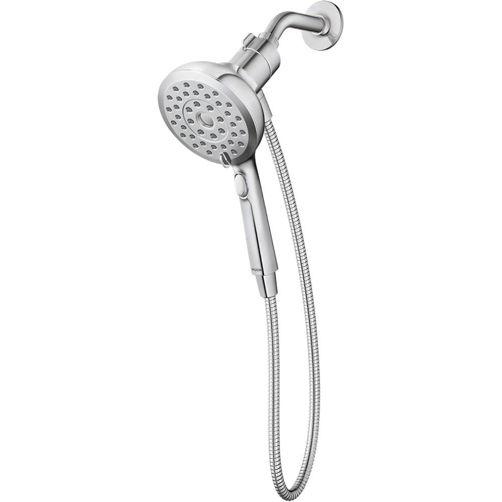 image:imageMoen Verso EcoPerformance Handshower Detachable Round Shower Head with Magnetix Docking System 60 Hose Spot Resist Brushed Nickel 220H2EPSRNChrome