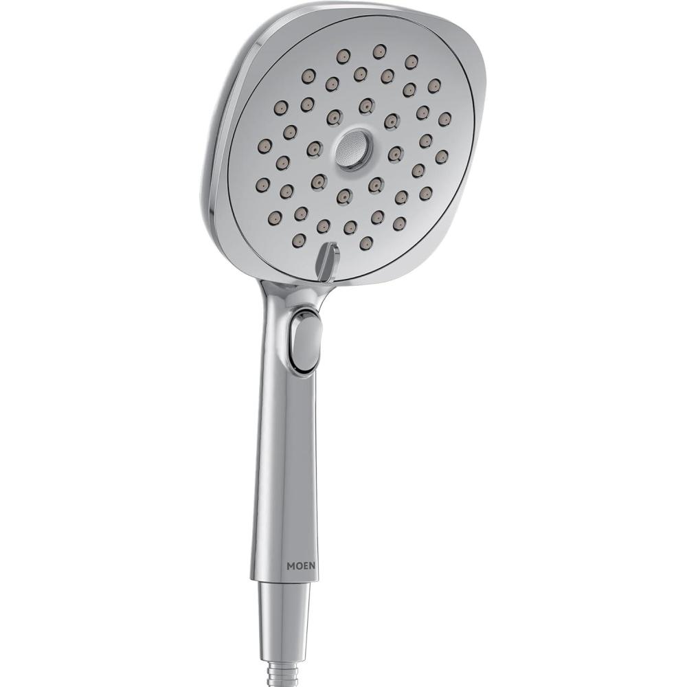 image:imageMoen Verso EcoPerformance Infiniti Dial Square Handheld Shower 5Inch Diameter Spray Head Brushed Gold 220H5EPBGChrome