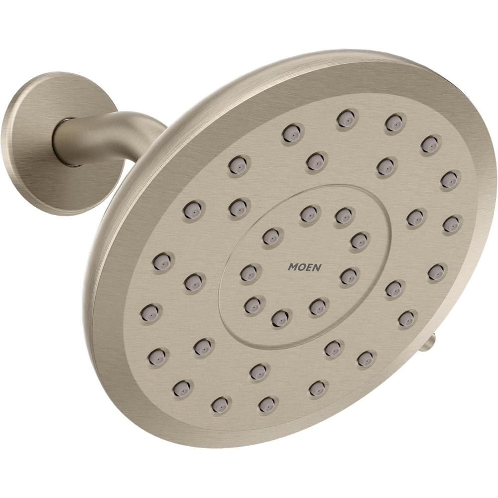 image:imageMoen Verso Infiniti Dial Round Rain Shower Head 7Inch Diameter Spray Head Brushed Nickel 220R7BNBrushed Nickel