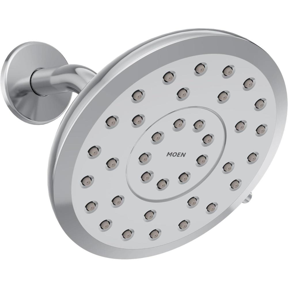 image:imageMoen Verso Infiniti Dial Round Rain Shower Head 7Inch Diameter Spray Head Brushed Nickel 220R7BNChrome