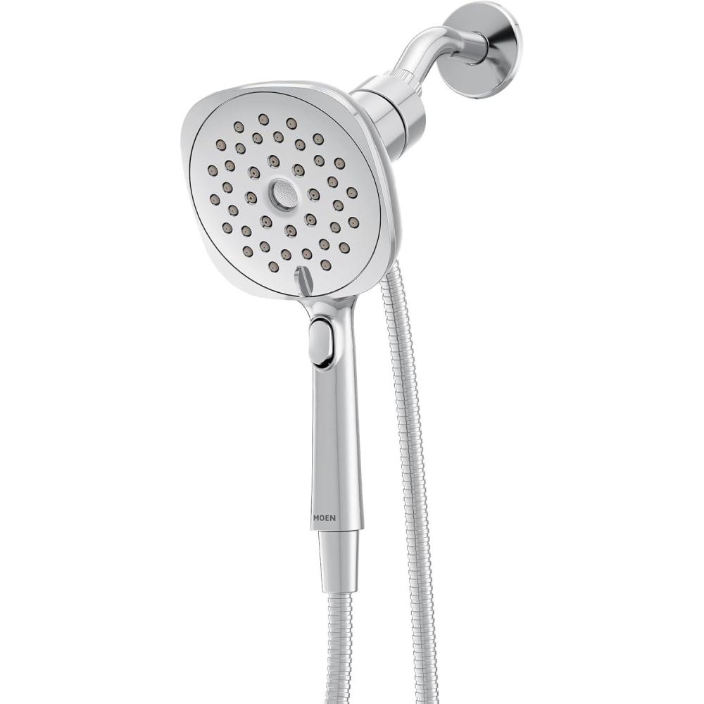 image:imageMoen Verso Infiniti Dial Square Handheld Shower 5Inch Diameter Spray Head Matte Black 220H5BLChrome