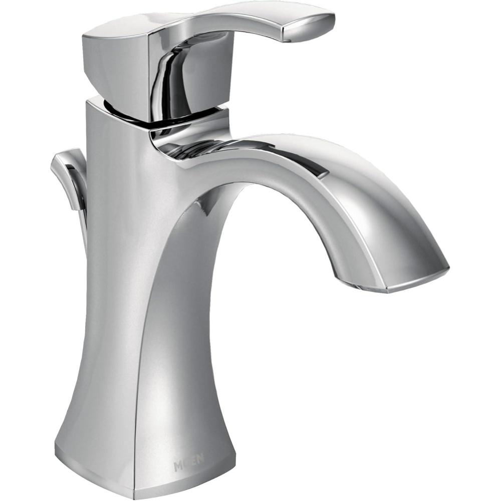 image:imageMoen Voss Brushed Gold OneHandle HighArc Bathroom Faucet with Drain Assembly for SingleHole Sink 6903BGChrome
