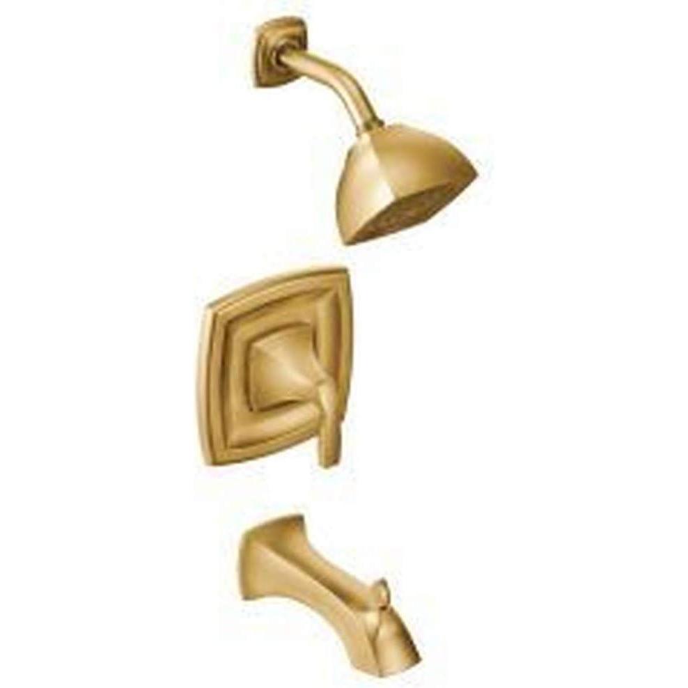image:imageMoen Voss Brushed Gold PosiTemp Pressure Balancing Tub and Shower Trim Kit Valve Required T2693BGGold